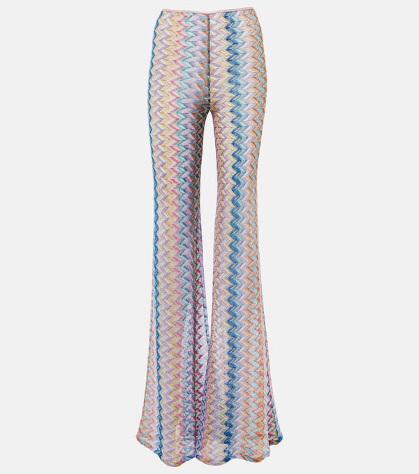 Missoni Zigzag flared lamé pants