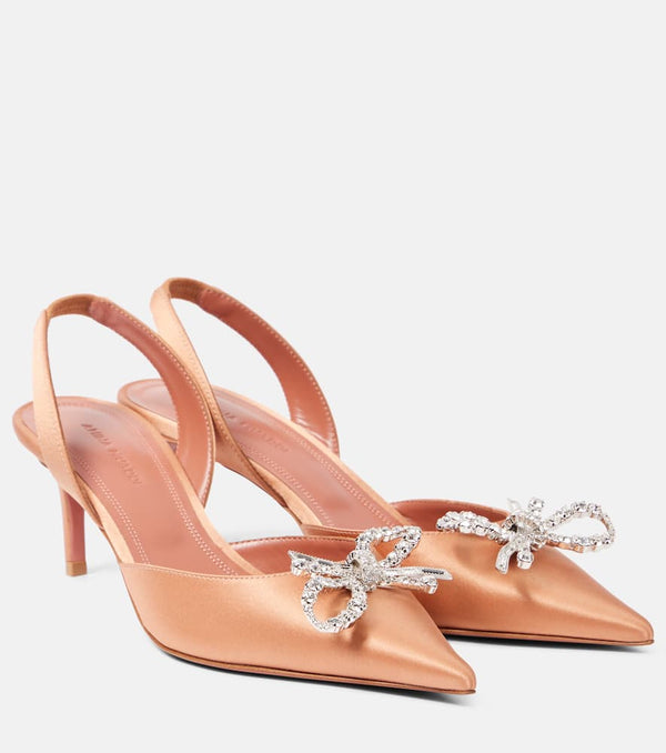 Amina Muaddi Rosie 60 satin slingback pumps