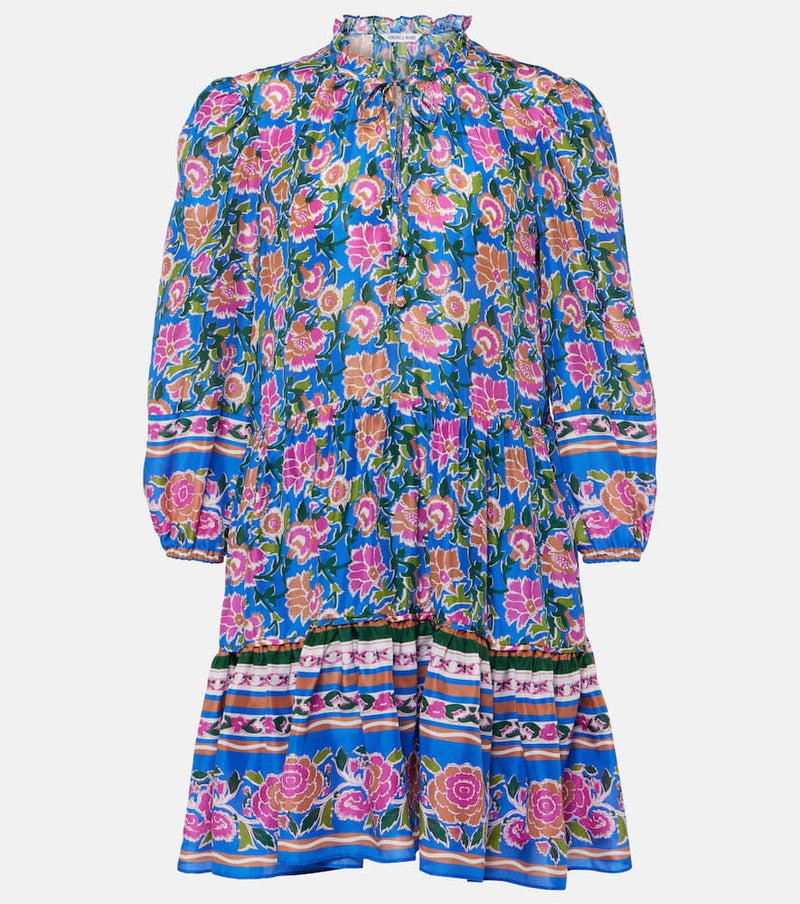 Veronica Beard Hawken floral silk minidress