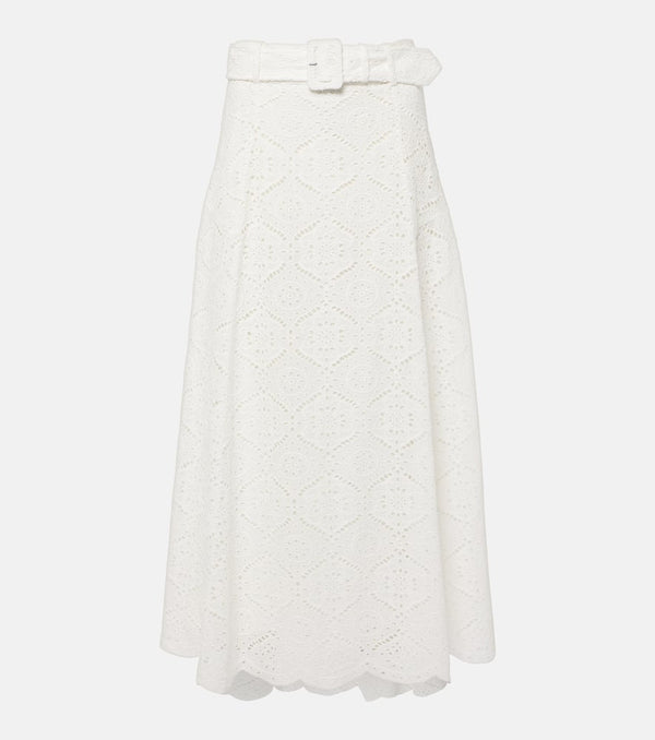 Veronica Beard Vintry broderie anglaise maxi skirt