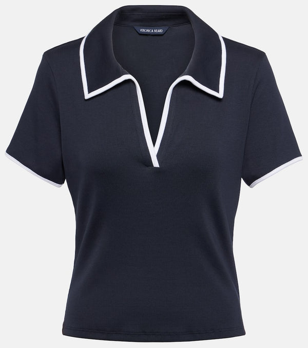 Veronica Beard Kearney cotton-blend polo shirt