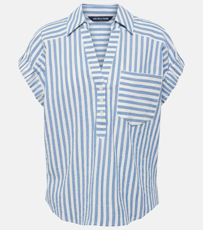 Veronica Beard Almera striped cotton shirt