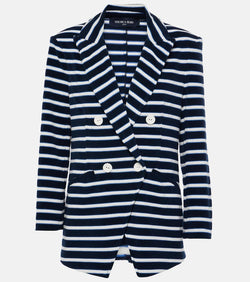 Veronica Beard Ortiz striped cotton-blend terry blazer