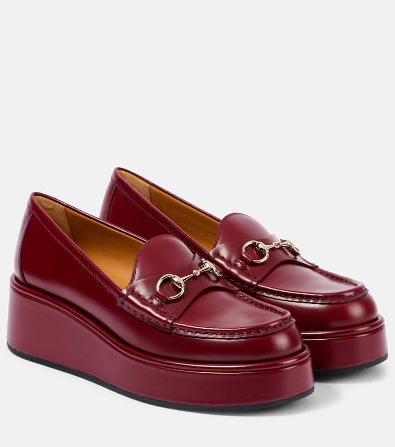 Gucci Horsebit leather platform loafers