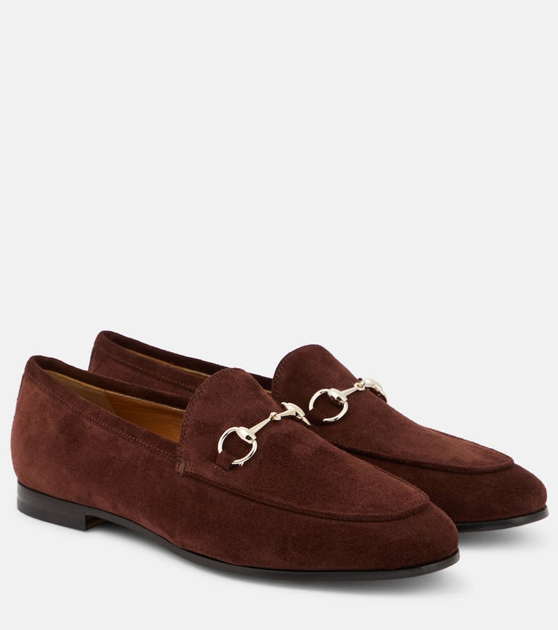 Gucci Gucci Jordaan Horsebit suede loafers