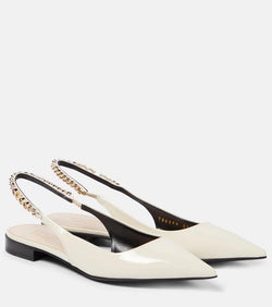 Gucci Gucci Signoria patent leather slingback flats