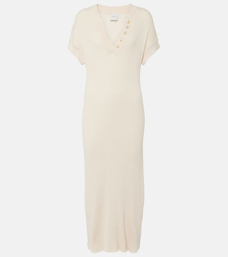 Varley Aria ribbed-knit cotton jersey midi dress