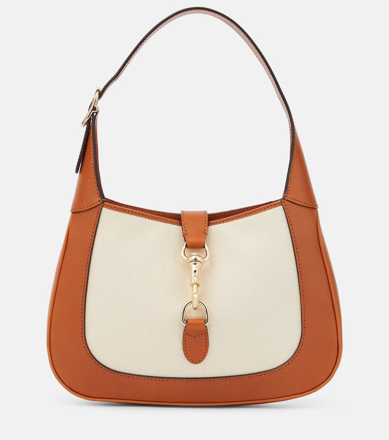 Gucci Gucci Jackie Small leather-trimmed shoulder bag