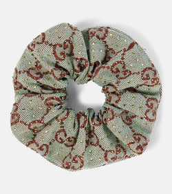 Gucci Embellished GG Canvas scrunchie