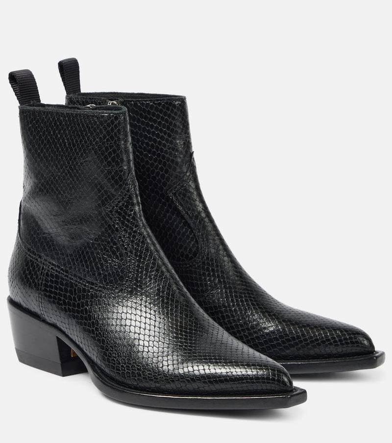 Golden Goose Debbie snake-effect leather ankle boots