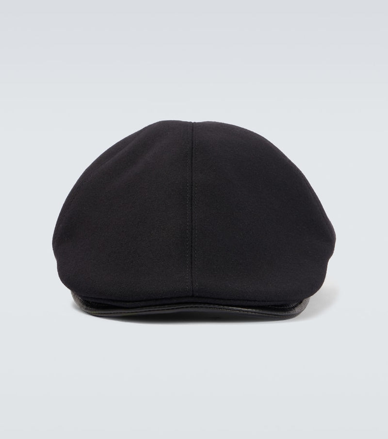 Giorgio Armani Wool and cashmere-blend flat cap