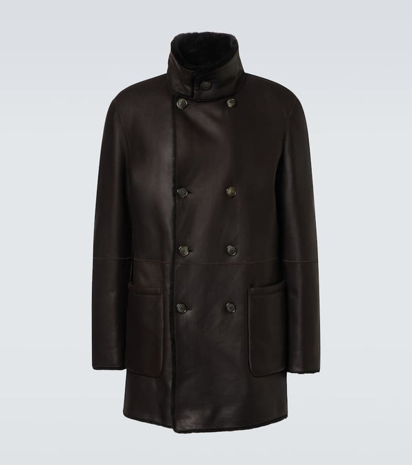 Giorgio Armani Reversible shearling and leather coat