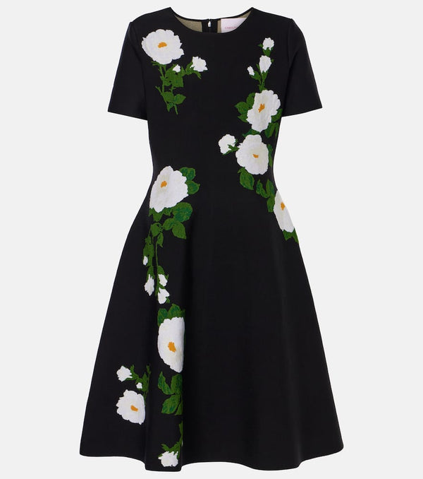 Carolina Herrera Floral jacquard midi dress