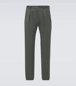 Brioni Elba silk and cashmere gabardine straight pants