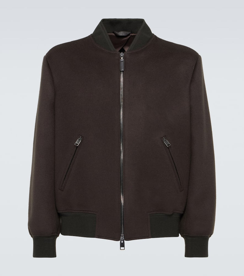 Brioni Wool and cashmere bomber jacket