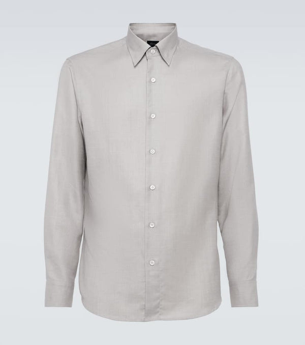 Brioni Silk, cashmere, and linen shirt