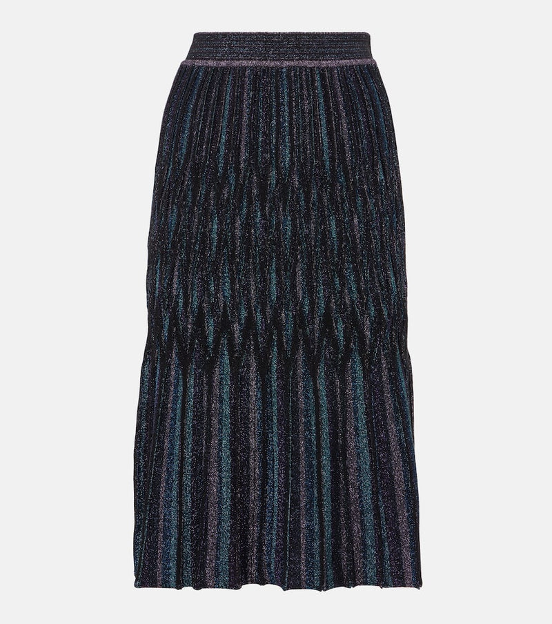 Missoni Pleated lamé midi skirt