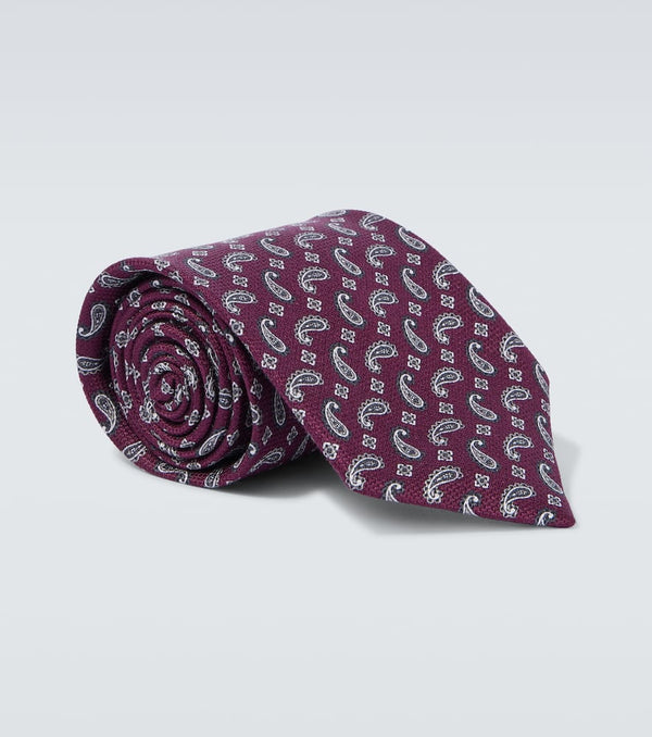 Brioni Paisley silk tie