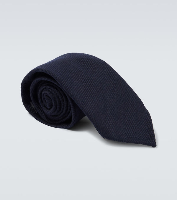 Brioni Striped wool tie