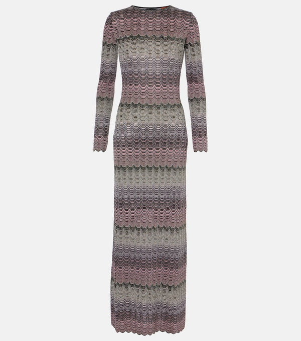 Missoni Open-back lamé maxi dress