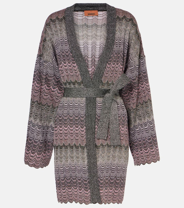 Missoni Zig Zag metallic knit cardigan