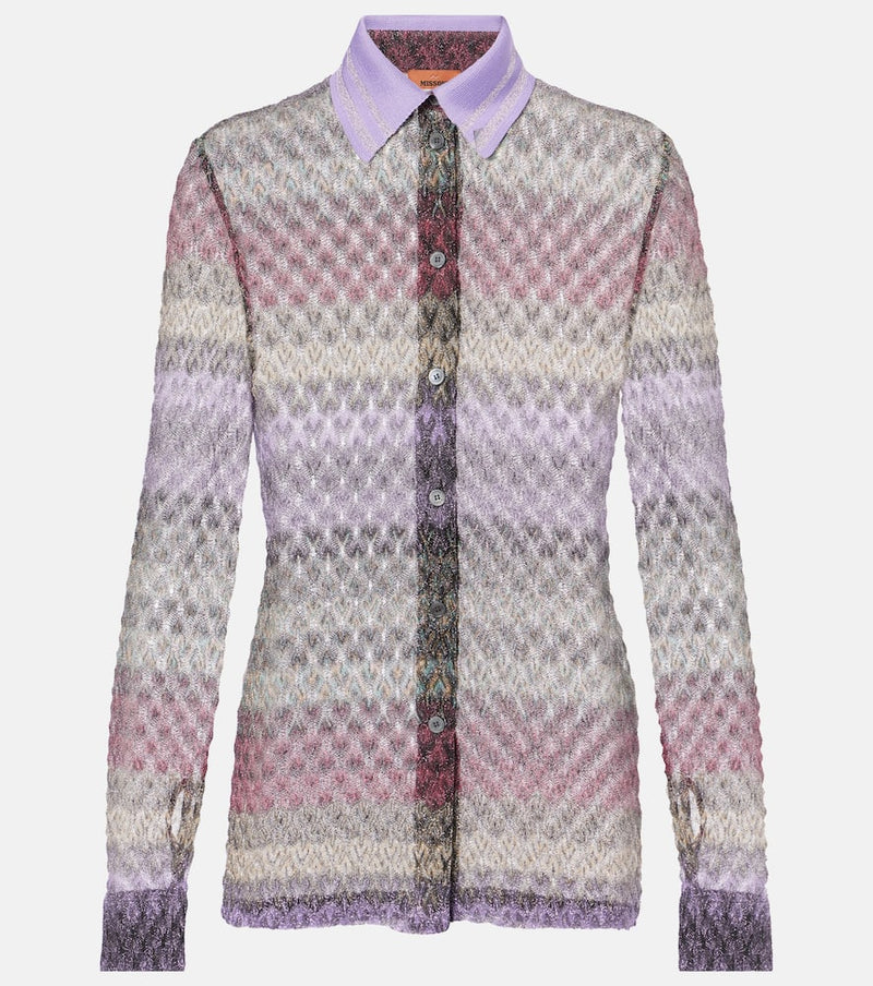 Missoni Striped lamé shirt