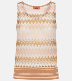 Missoni Zigzag metallic knit top