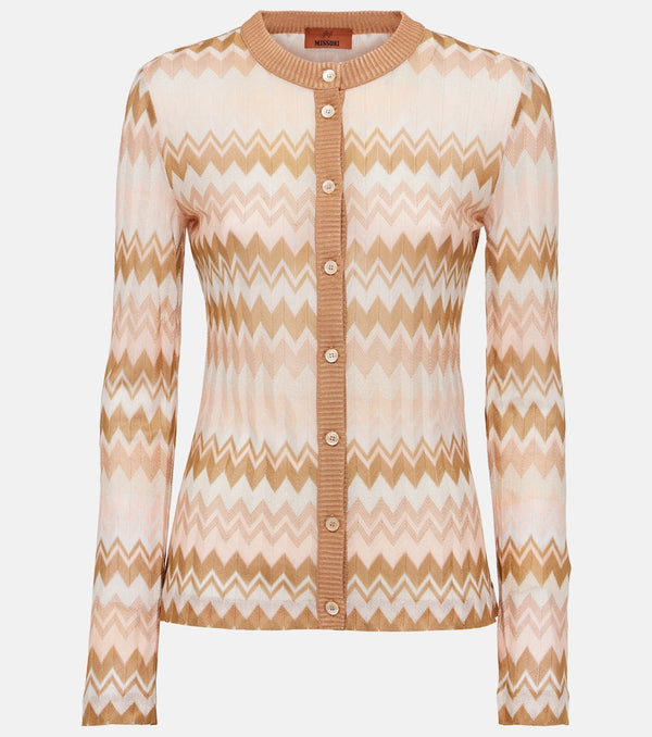 Missoni Zigzag metallic knit cardigan