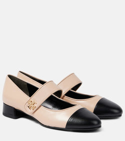 Tory Burch Logo leather Mary Jane pumps