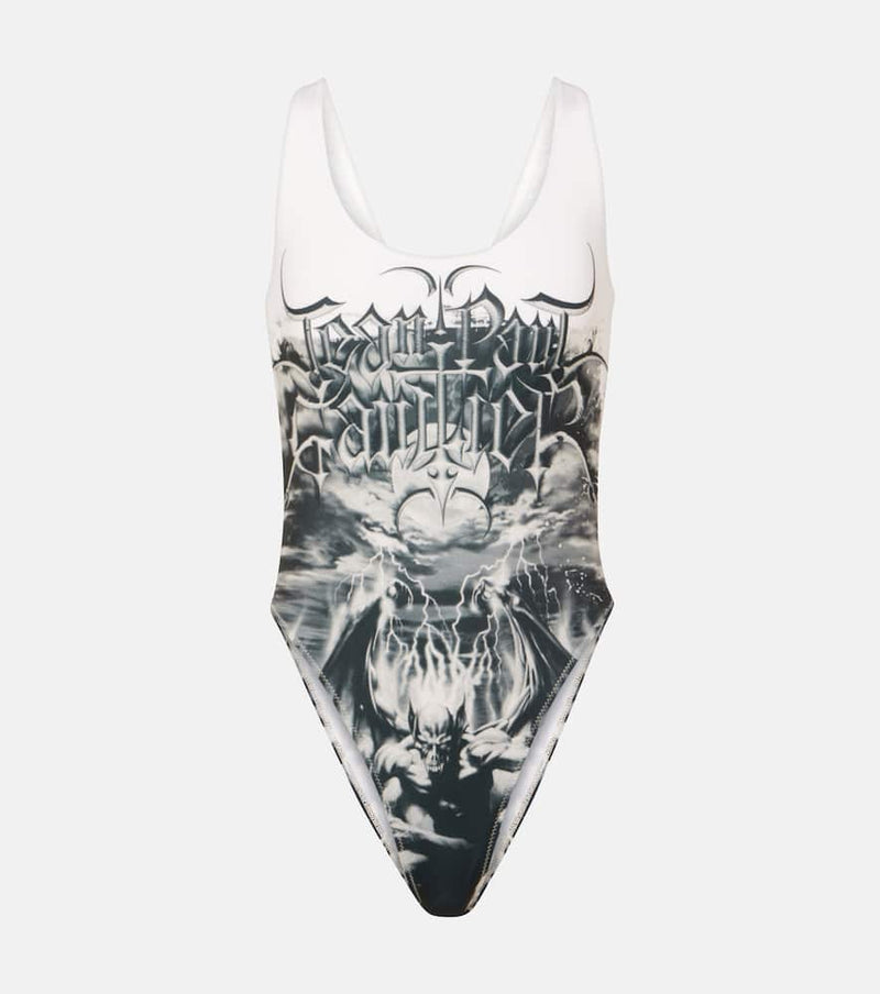 Jean Paul Gaultier Diablo printed swimsuit