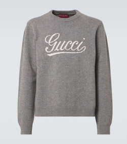 Gucci Logo intarsia wool sweater