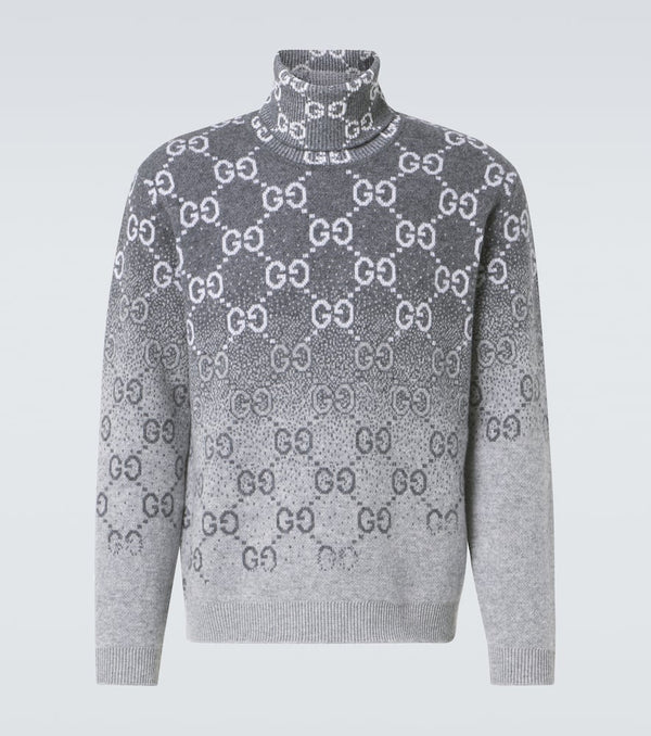 Gucci GG degradé wool jacquard turtleneck sweater