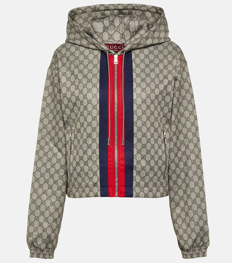 Gucci GG Web Stripe jersey technical jacket