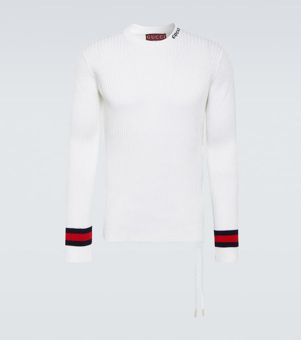 Gucci Ribbed-knit cotton sweater