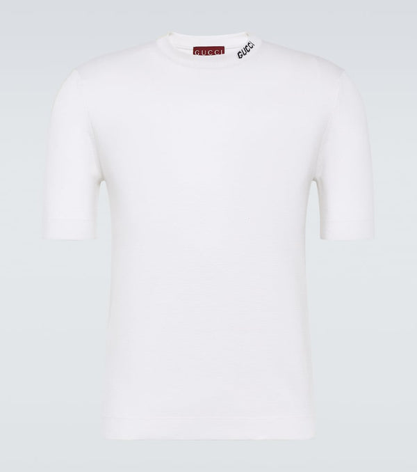 Gucci Logo silk and cotton T-shirt