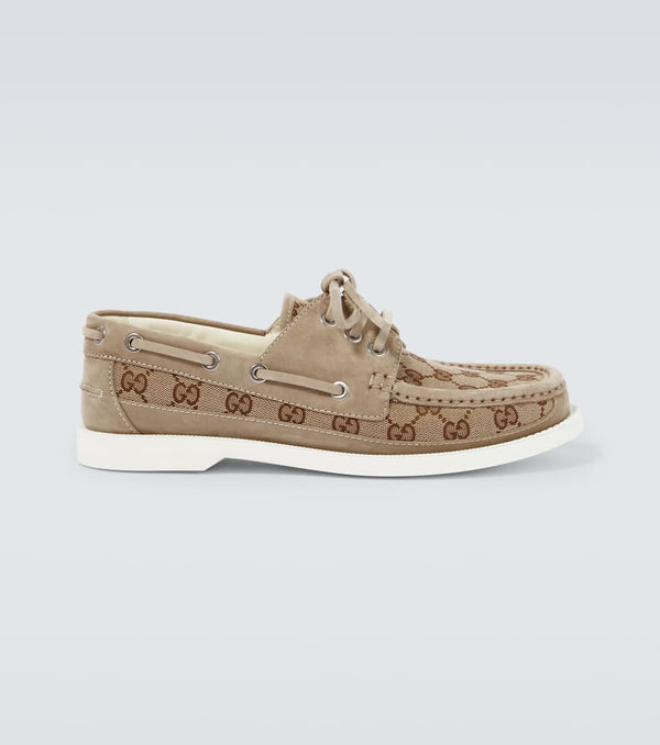 Gucci GG canvas boat shoes