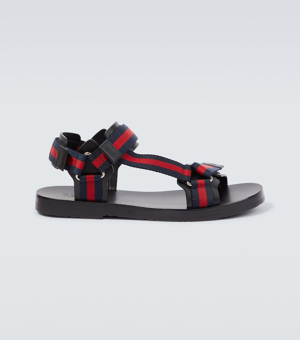 Gucci Web leather sandals