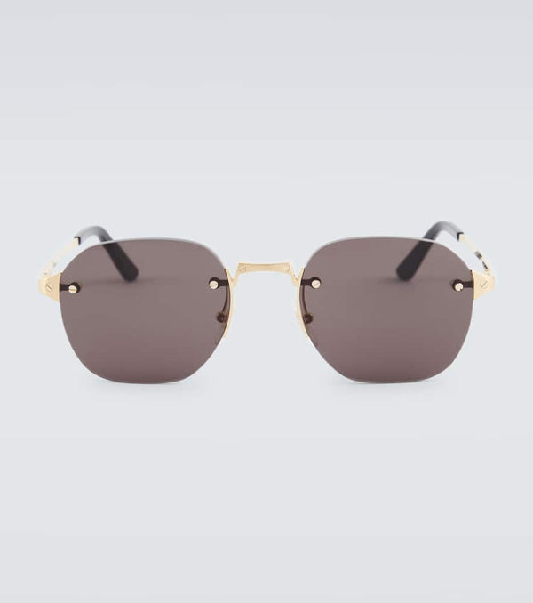 Cartier Eyewear Collection Santos de Cartier round sunglasses