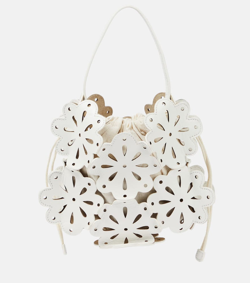 Staud Flora leather bucket bag