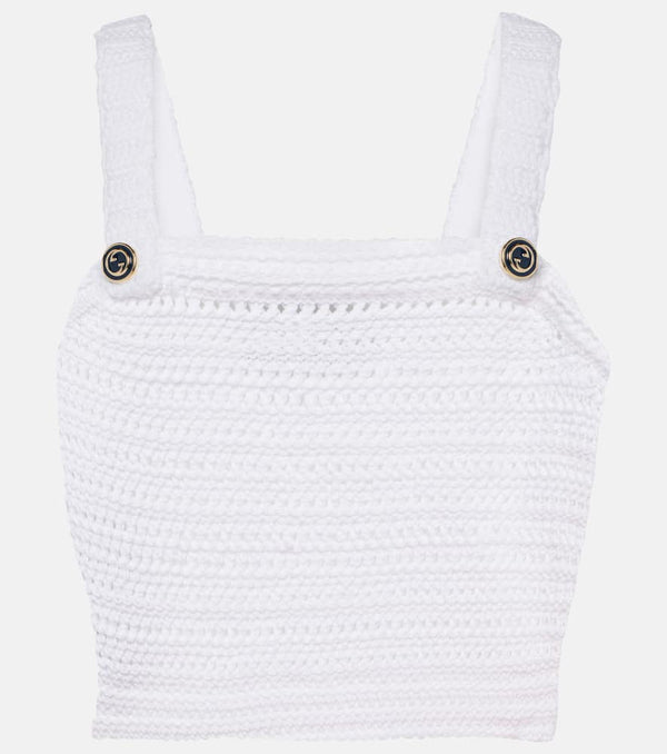 Gucci Crochet cotton crop top