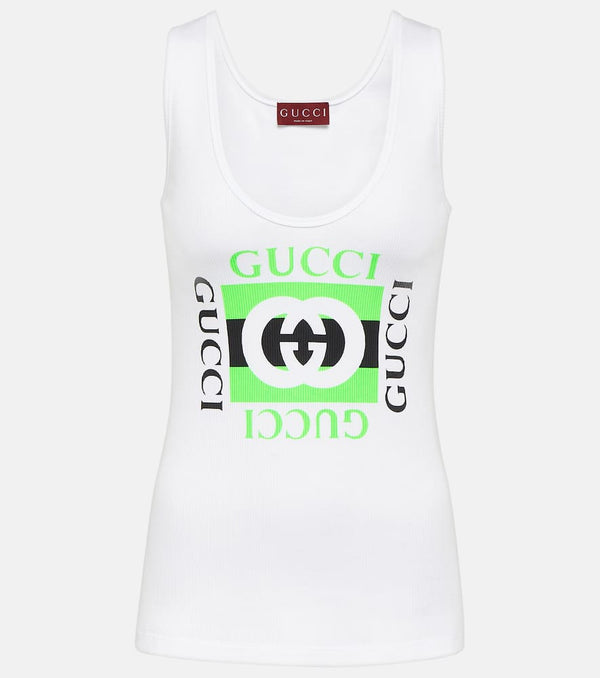 Gucci Logo cotton tank top