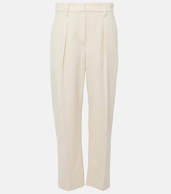 Brunello Cucinelli Gabardine high-rise straight pants