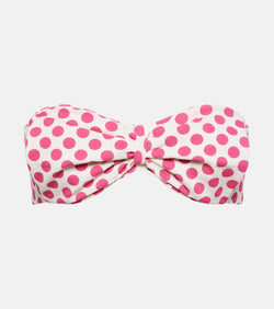 Alexandra Miro Clara polka-dot gathered bikini top