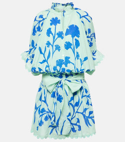 Juliet Dunn Floral cotton shirt dress