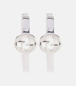 Gucci Interlocking G sterling silver hoop earrings