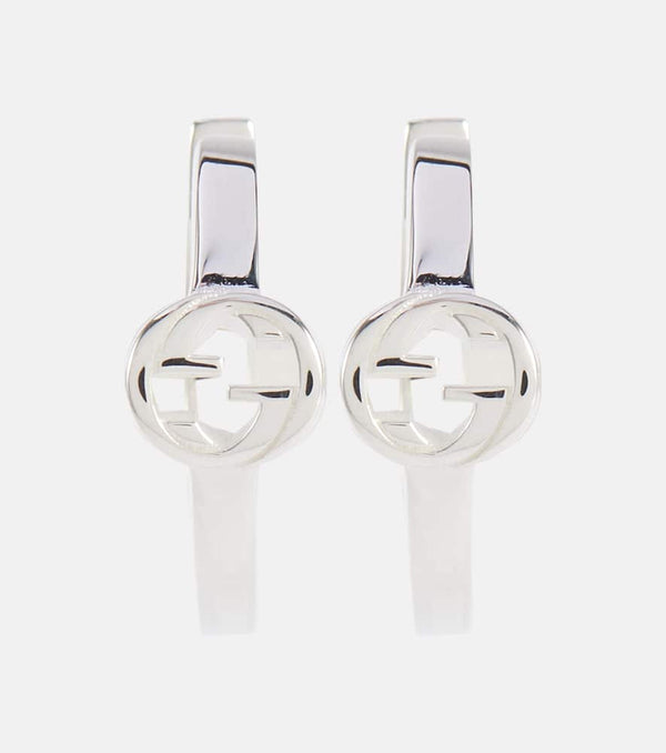 Gucci Interlocking G sterling silver hoop earrings