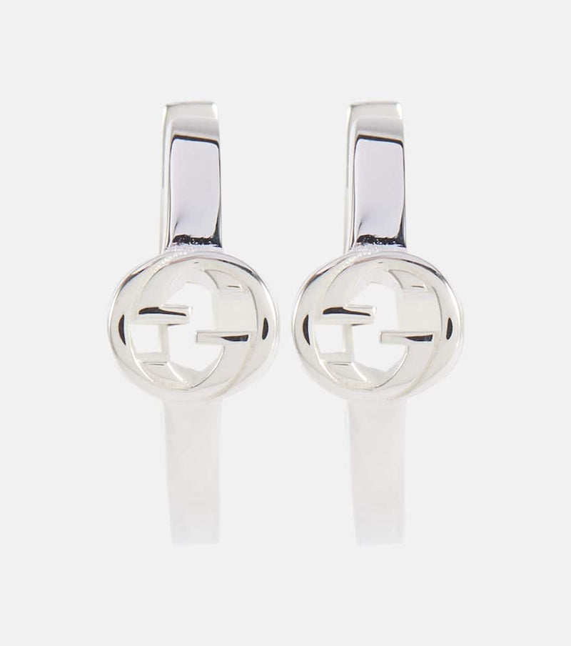 Gucci Interlocking G sterling silver hoop earrings