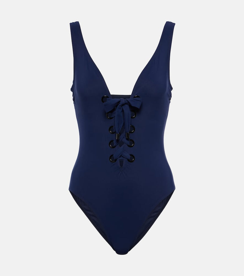 Karla Colletto Lucy lace-up swimsuit