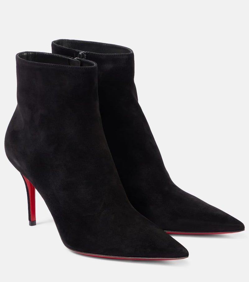 Christian Louboutin So Apostropha 80 suede ankle boots