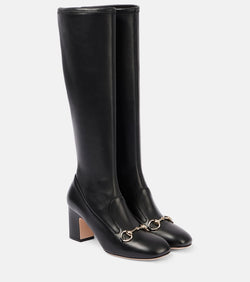 Gucci Horsebit leather knee-high boots